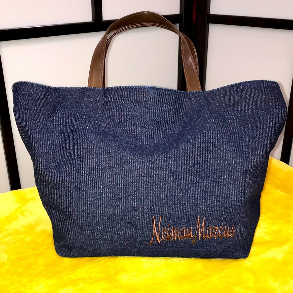 Denim Neiman Marcus tote